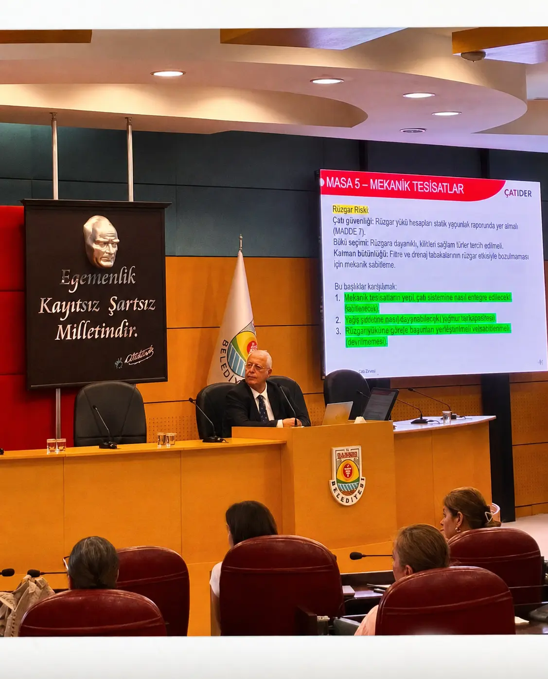 Dr Atila Gürses contributing as an adviser at the Green Roof Regulation Preparatory Workshop